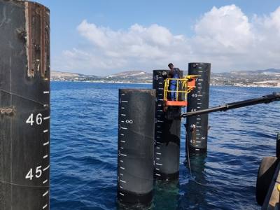 VASILIKOS LNG terminal - U/W Cutting stell carbon Piles - OD1400mm & OD1000mm